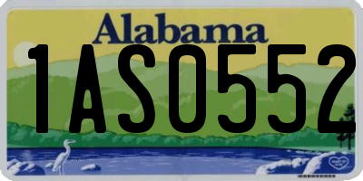 AL license plate 1AS0552