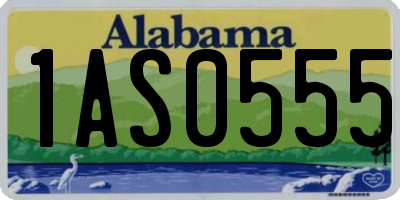 AL license plate 1AS0555