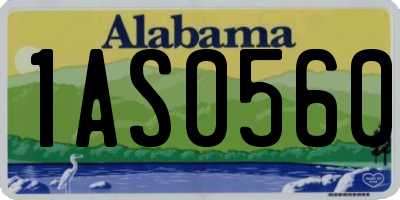 AL license plate 1AS0560