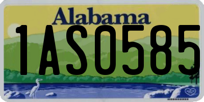 AL license plate 1AS0585