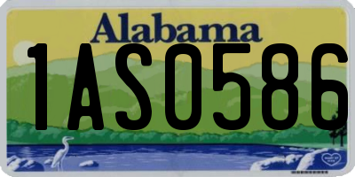 AL license plate 1AS0586