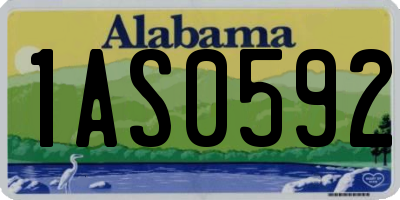 AL license plate 1AS0592