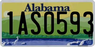 AL license plate 1AS0593