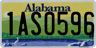 AL license plate 1AS0596
