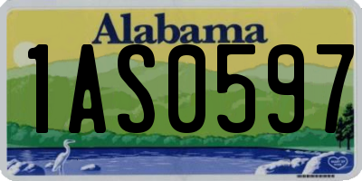 AL license plate 1AS0597