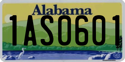 AL license plate 1AS0601