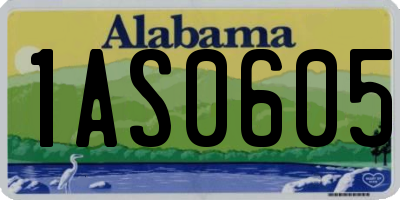 AL license plate 1AS0605