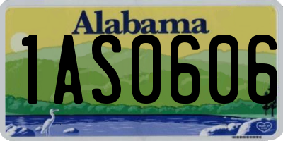 AL license plate 1AS0606