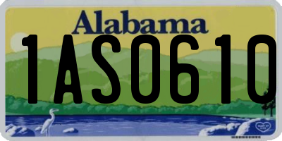 AL license plate 1AS0610
