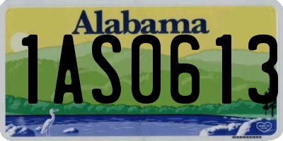 AL license plate 1AS0613