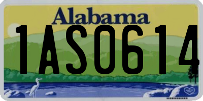 AL license plate 1AS0614
