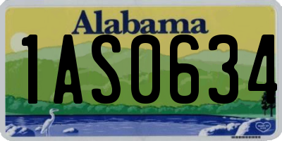 AL license plate 1AS0634