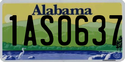 AL license plate 1AS0637
