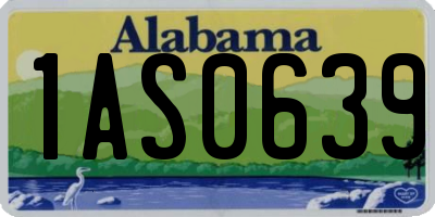 AL license plate 1AS0639