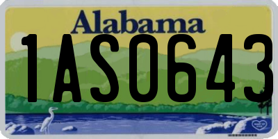 AL license plate 1AS0643