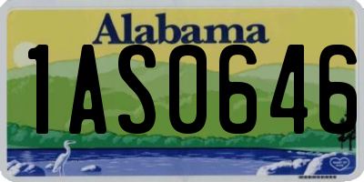 AL license plate 1AS0646