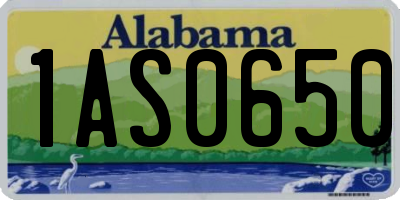 AL license plate 1AS0650