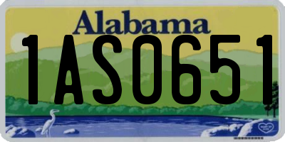 AL license plate 1AS0651
