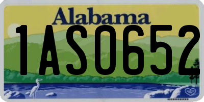 AL license plate 1AS0652