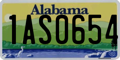 AL license plate 1AS0654