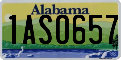 AL license plate 1AS0657