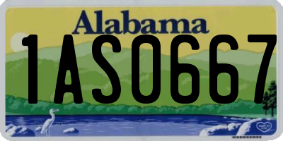 AL license plate 1AS0667