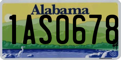 AL license plate 1AS0678