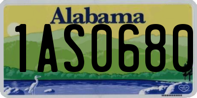 AL license plate 1AS0680