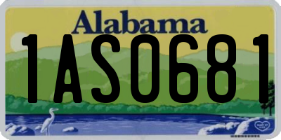 AL license plate 1AS0681