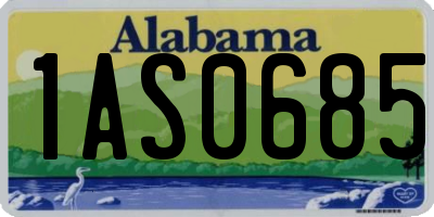 AL license plate 1AS0685