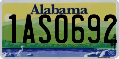 AL license plate 1AS0692
