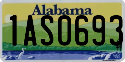AL license plate 1AS0693