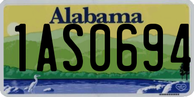 AL license plate 1AS0694