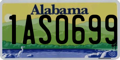 AL license plate 1AS0699