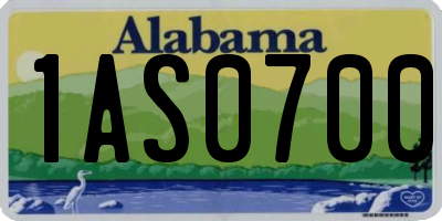 AL license plate 1AS0700