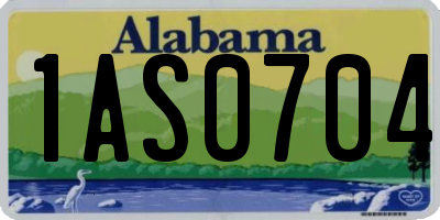 AL license plate 1AS0704