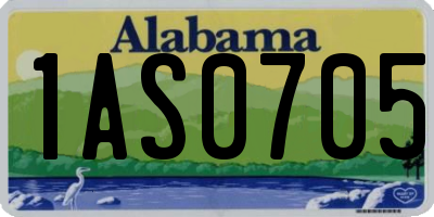 AL license plate 1AS0705