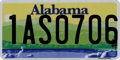 AL license plate 1AS0706
