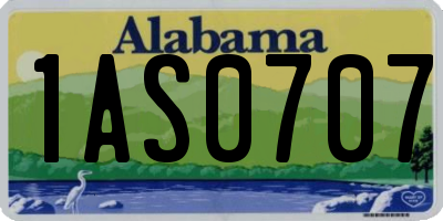 AL license plate 1AS0707