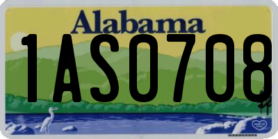 AL license plate 1AS0708