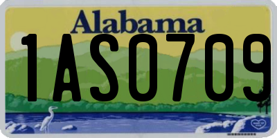 AL license plate 1AS0709