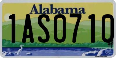 AL license plate 1AS0710