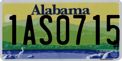 AL license plate 1AS0715