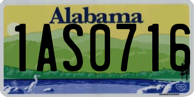 AL license plate 1AS0716