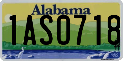 AL license plate 1AS0718