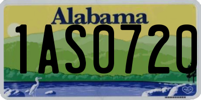 AL license plate 1AS0720