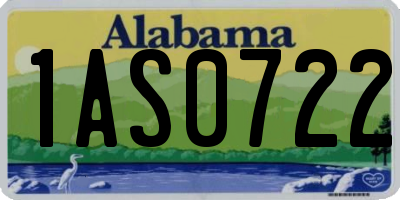 AL license plate 1AS0722