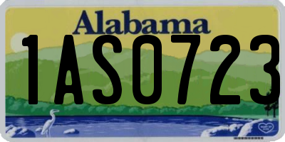 AL license plate 1AS0723