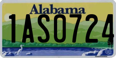 AL license plate 1AS0724