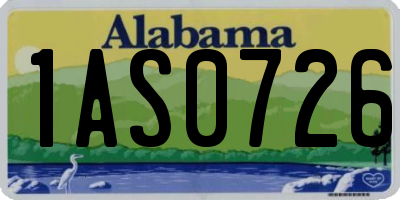 AL license plate 1AS0726
